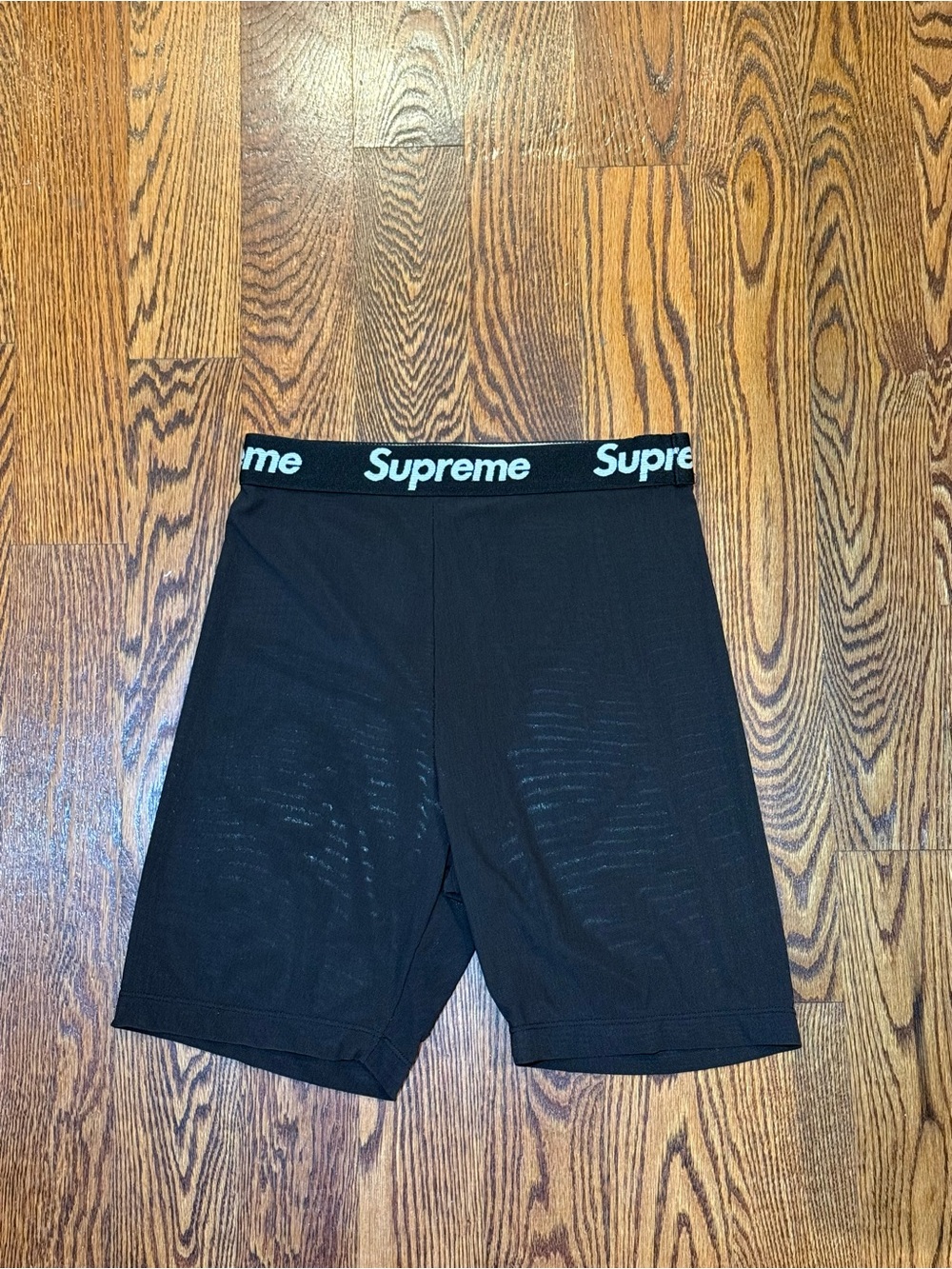 Supreme Black Sheer Biker Shorts - Picture 2 of 2